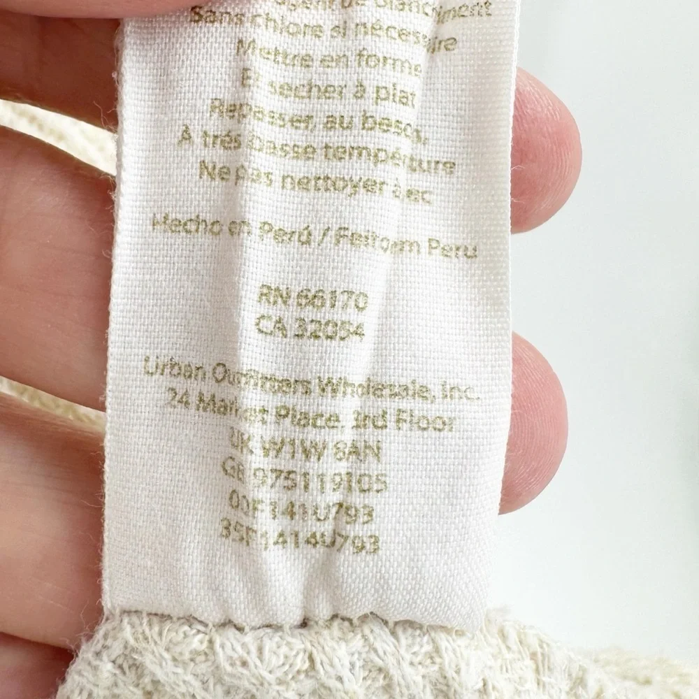 ✅ FREE PEOPLE We The‎ Free Rockabilly Thermal Swing Top CREAM SIZE SMALL